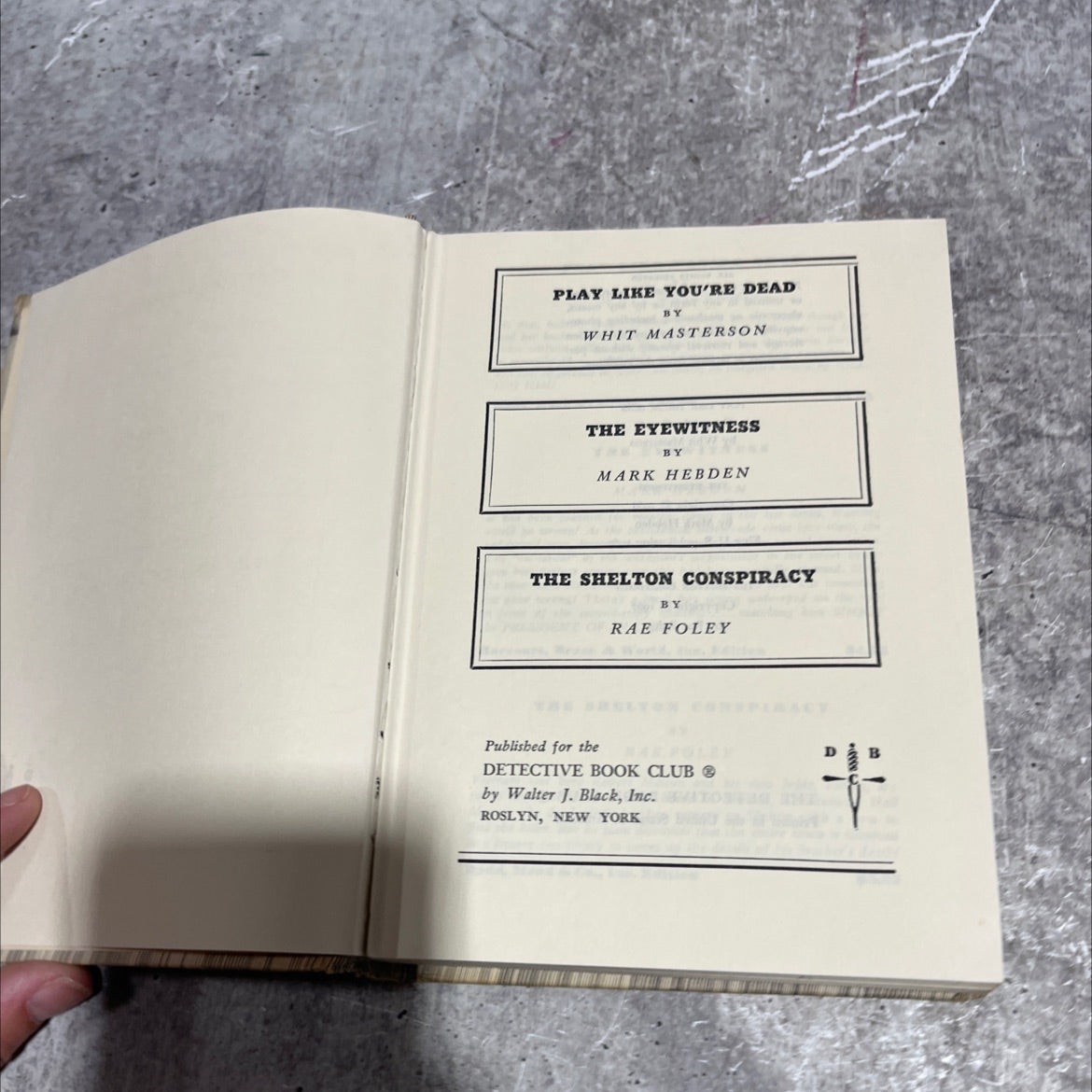 play like you're dead book, by whit masterson, 1967 Hardcover image 2
