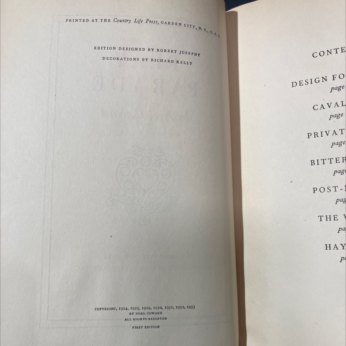 play parade book, by noel coward, 1933 Hardcover image 3