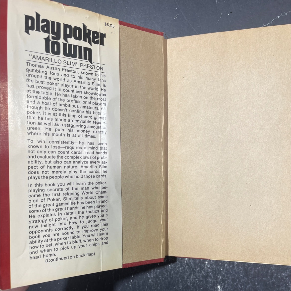 play poker to win book, by \"amarillo slim\" preston, 1973 Hardcover image 4