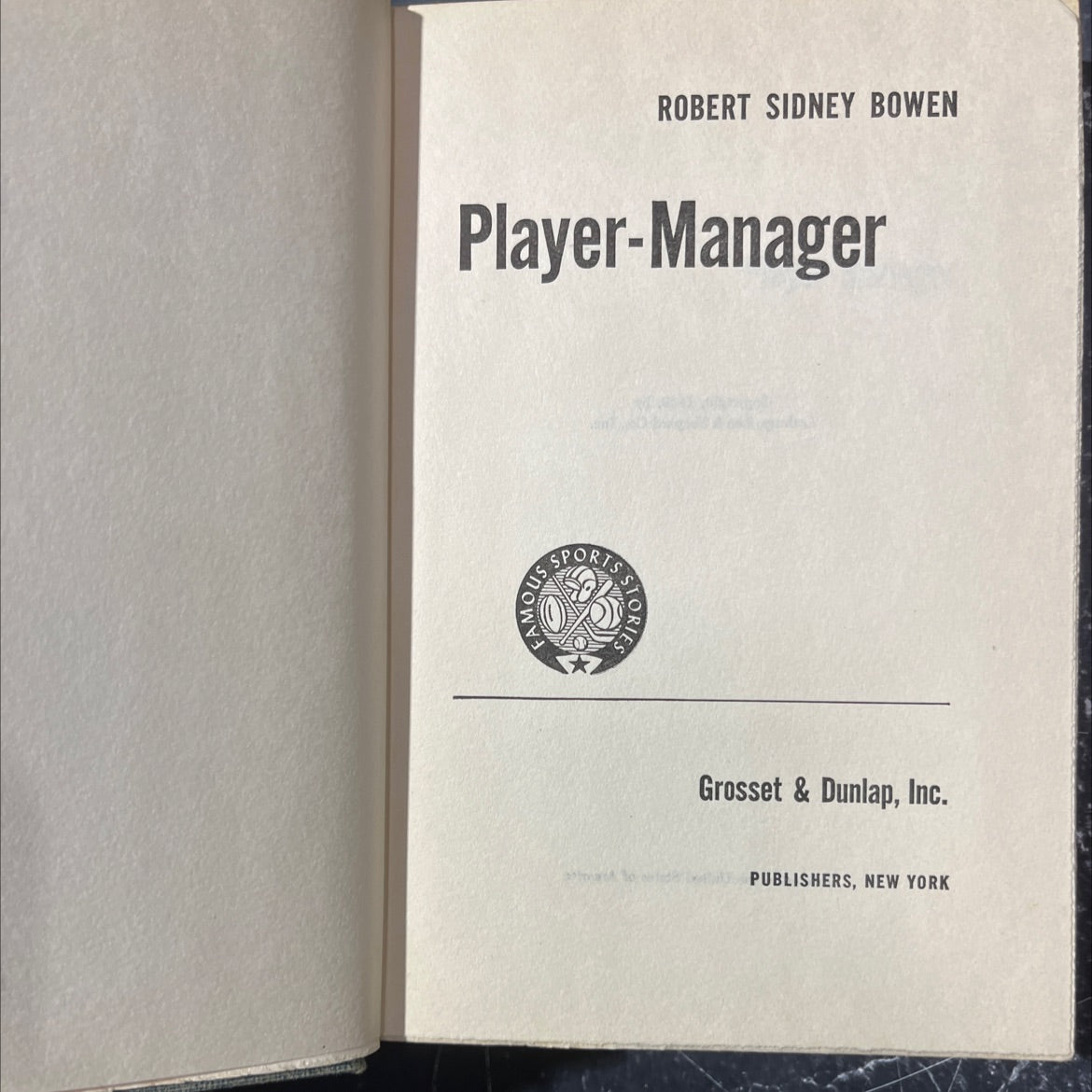 player-manager book, by robert sidney bowen, 1949 Hardcover image 2