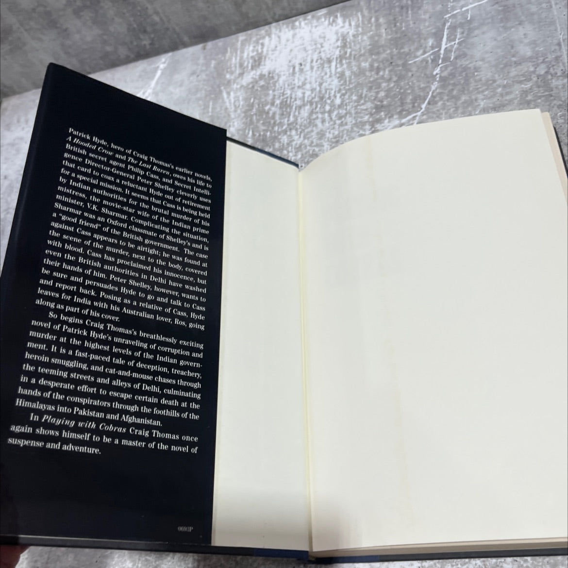 playing with cobras book, by craig thomas, 1993 Hardcover image 4