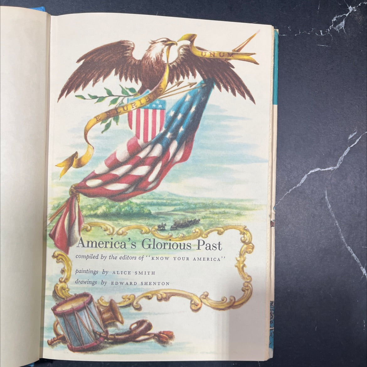 plurib unum america's glorious past book, by editors of know your america, 1970 Hardcover image 3