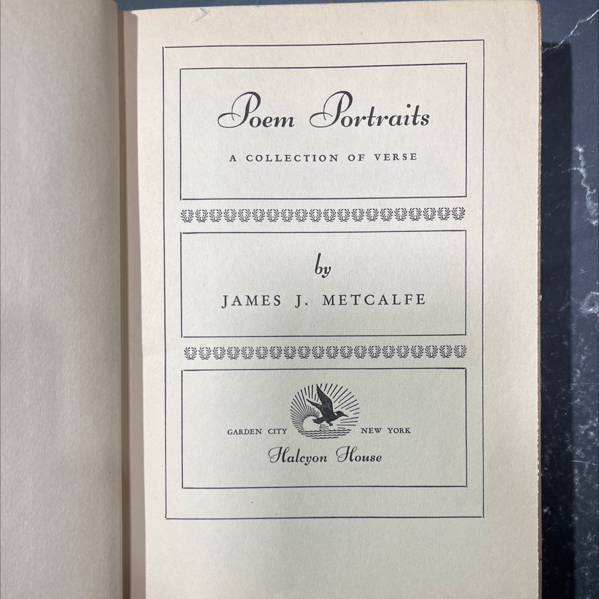 SIGNED poem portraits a collection of verse book, by james j. metcalfe, 1948 Hardcover, First Edition, Vintage image 2