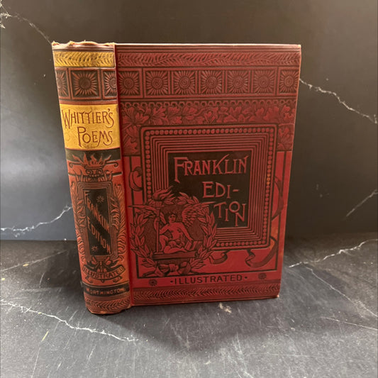 poems book, by john g. whittier, 1888 Hardcover image 1