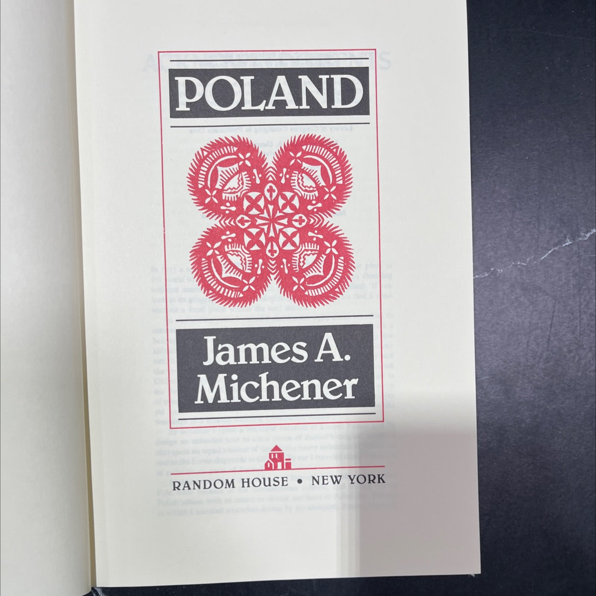 poland book, by james a. michener, 1983 Hardcover, First Edition, Vintage image 2