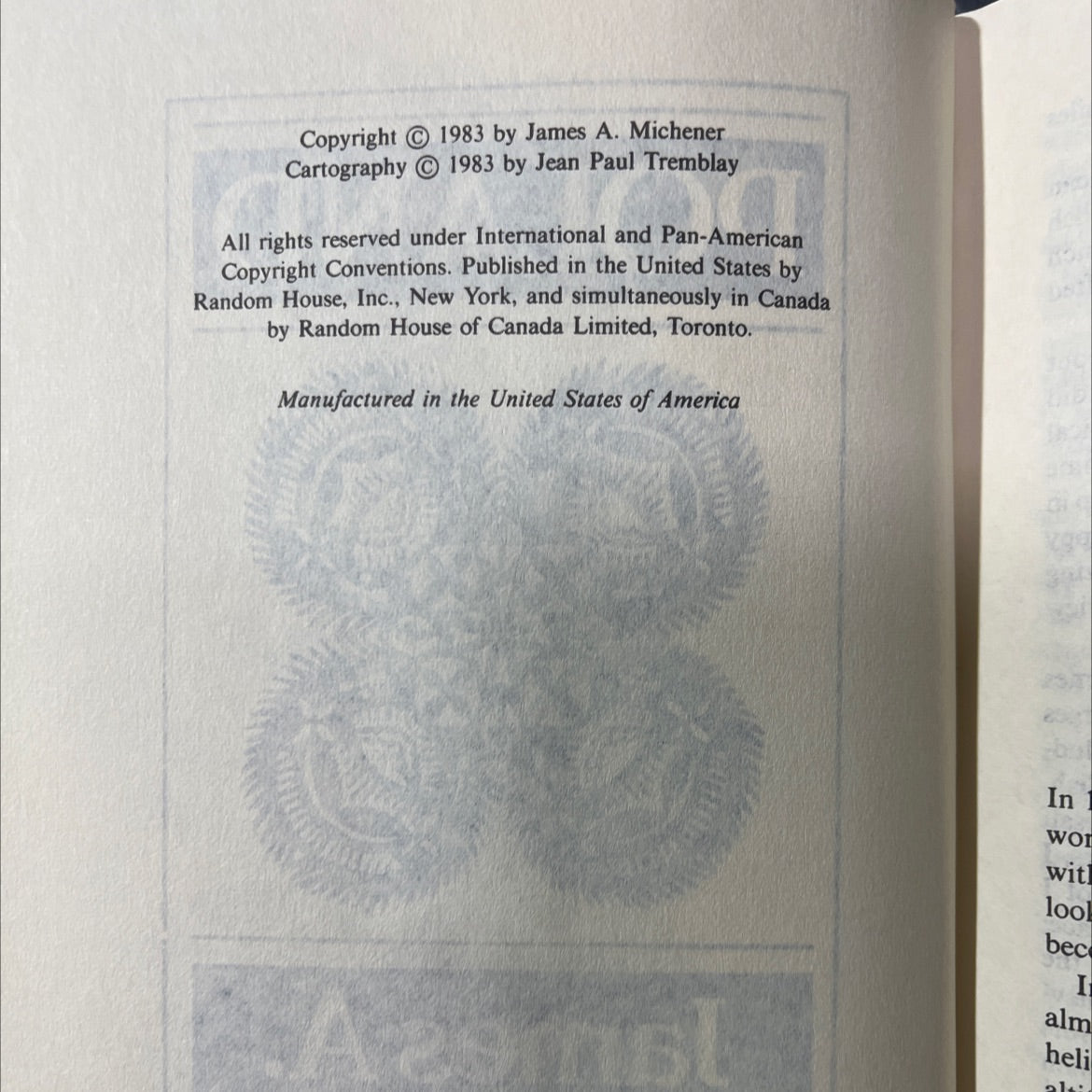 poland book, by james a. michener, 1983 Hardcover image 3