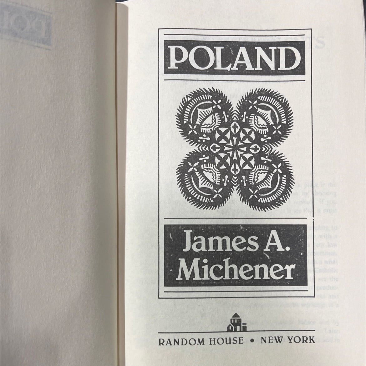 poland book, by james a. michener, 1983 Hardcover image 2