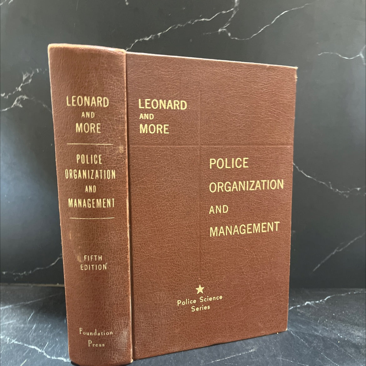 police organization and management book, by v. a. leonard, harry w. more, jr., 1978 Hardcover image 1