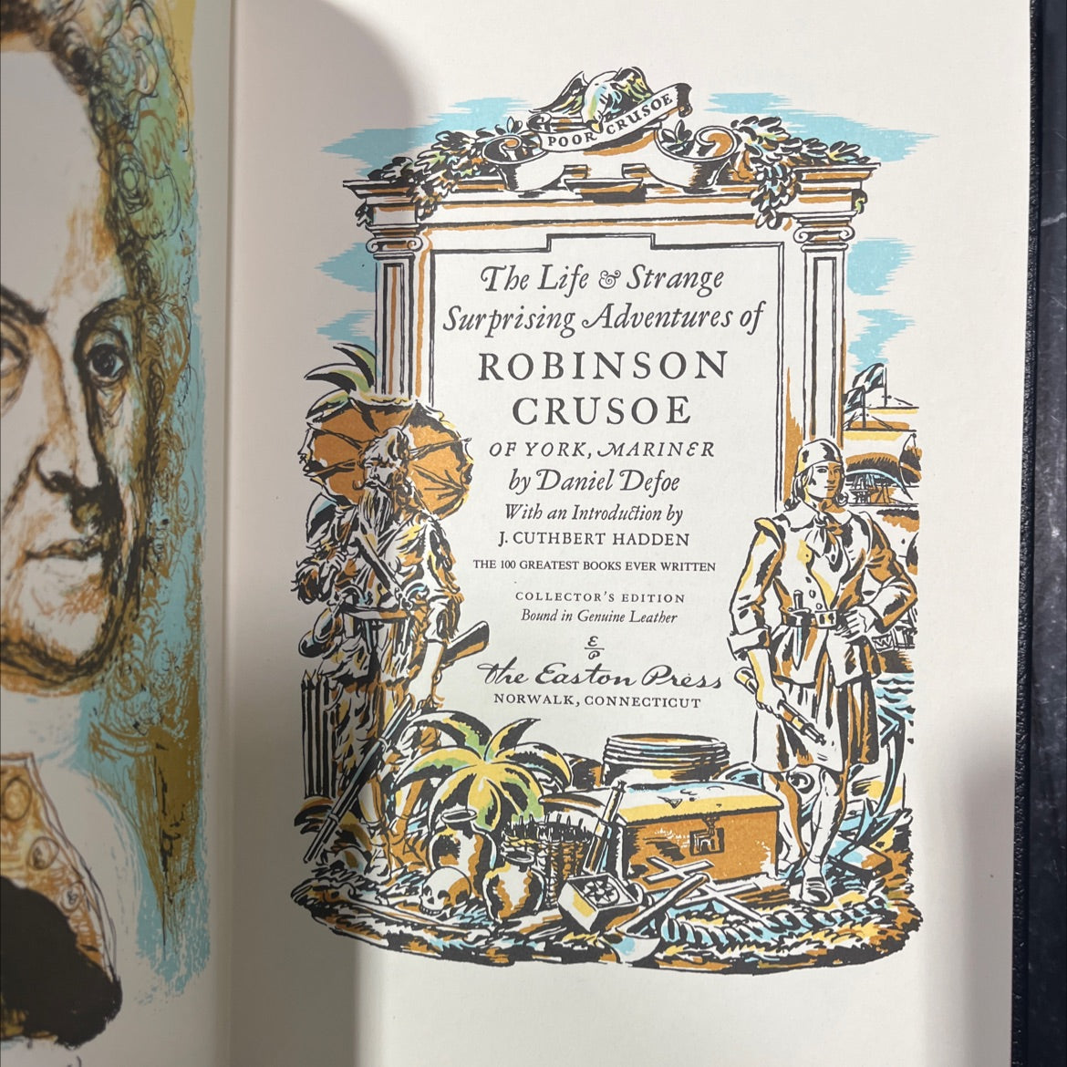 poor crusoe the life & strange surprising adventures of robinson crusoe of york, mariner book, by Daniel Defoe, 1976 image 2