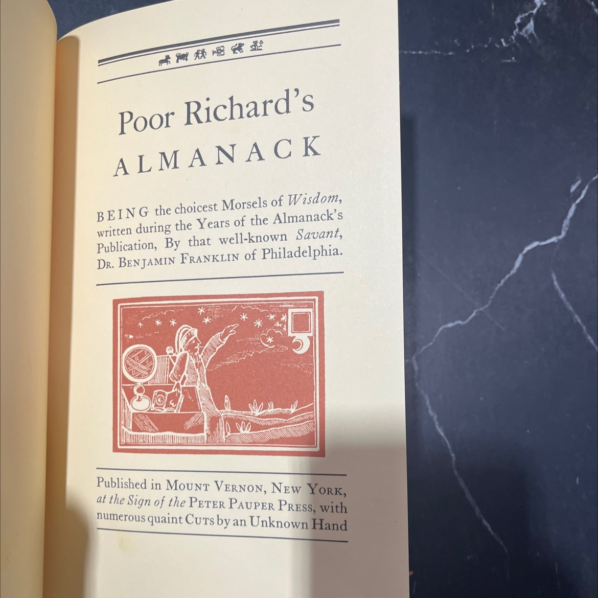 poor richard's almanack book, by benjamin franklin, 1970 Hardcover image 3