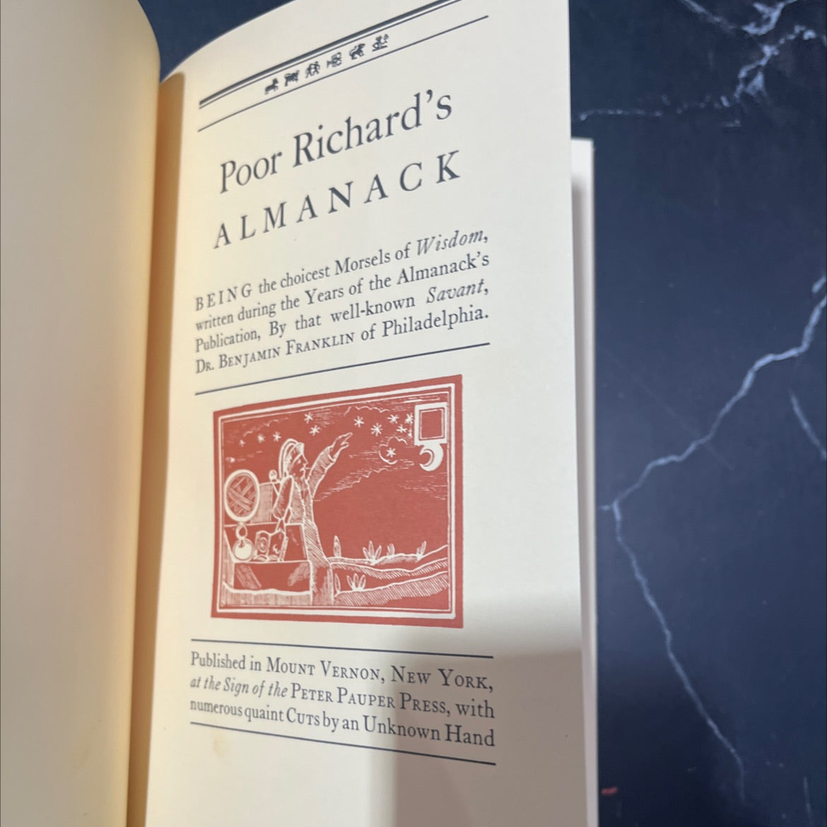 poor richard's almanack book, by benjamin franklin, 1970 Hardcover image 2