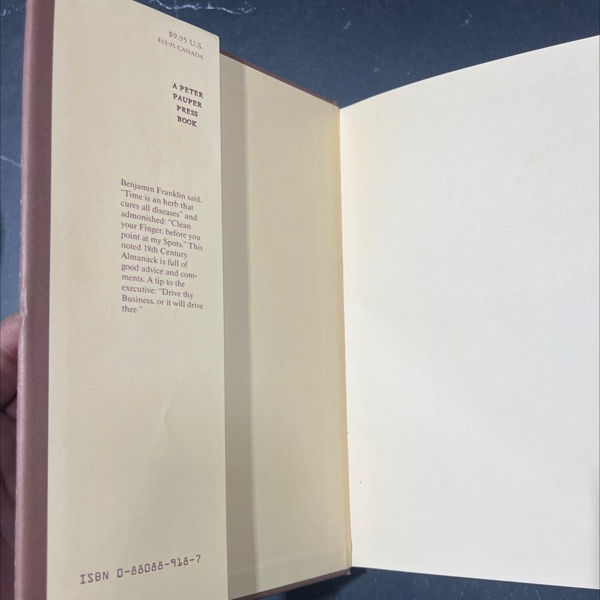 poor richard's almanack book, by benjamin franklin, 1970 Hardcover image 4