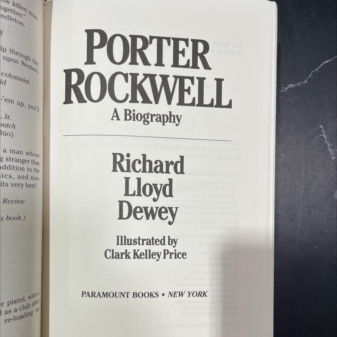 porter rockwell a biography book, by richard lloyd dewey, 1993 Hardcover image 2