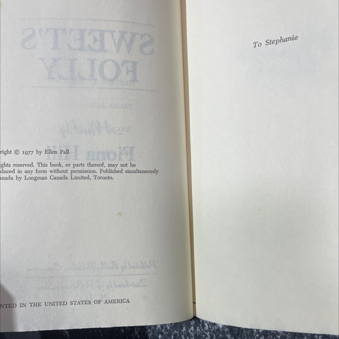 portrait of a heart book, by Fiona Hill, 1977 Hardcover image 3