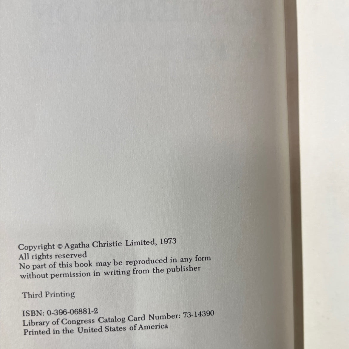 postern of fate book, by agatha christie, 1973 Hardcover image 3