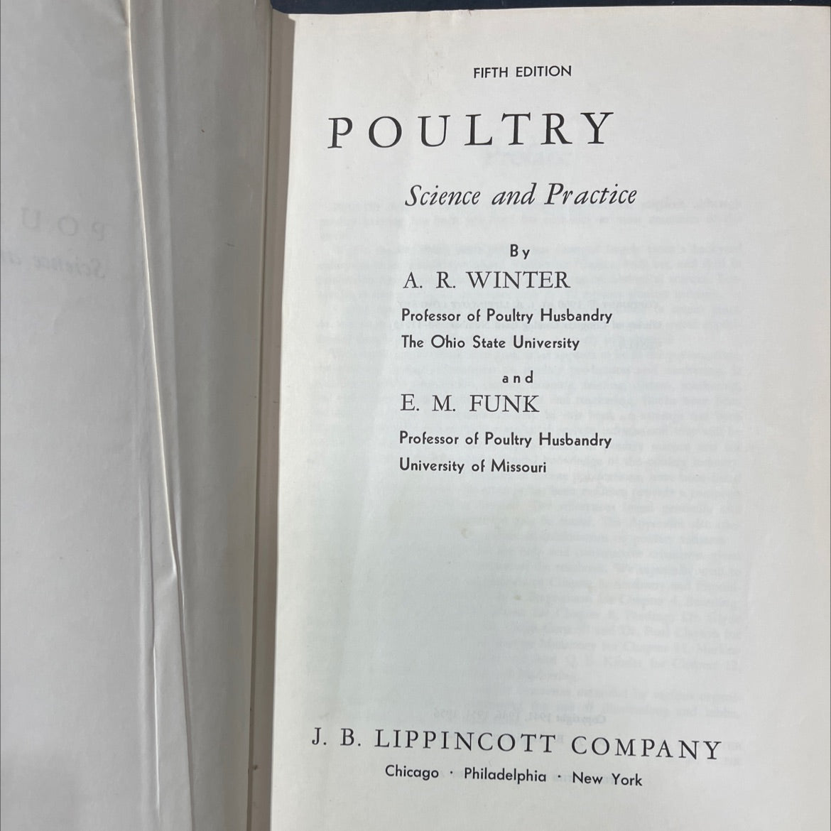 poultry science and practice book, by a. r. winter, e. m. funk, 1960 Hardcover image 2