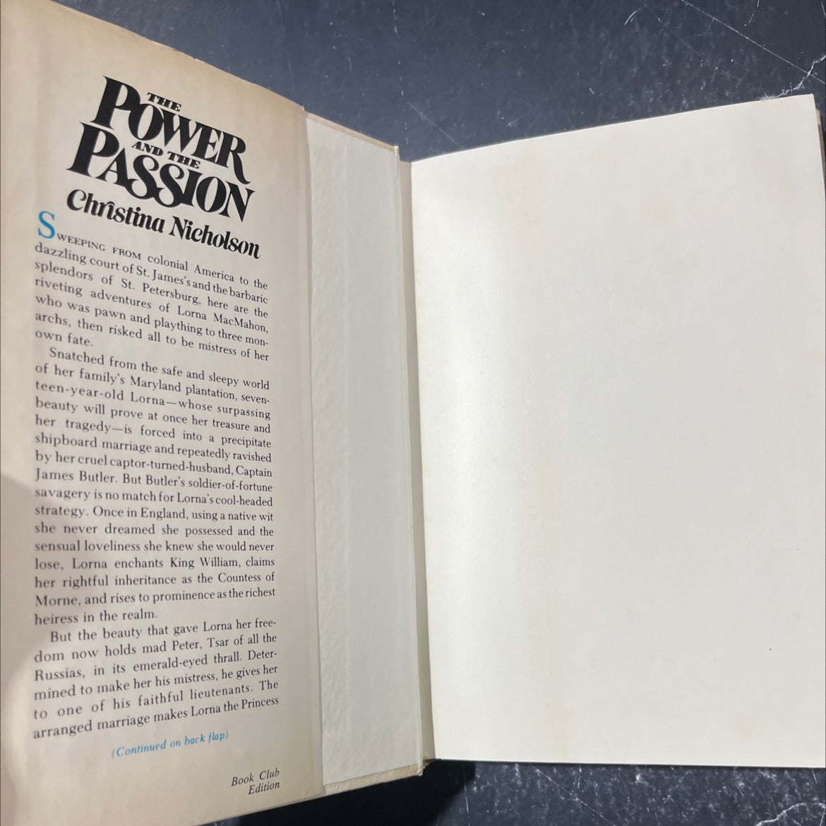 power and the passion book, by Christina Nicholson, 1977 Hardcover image 4