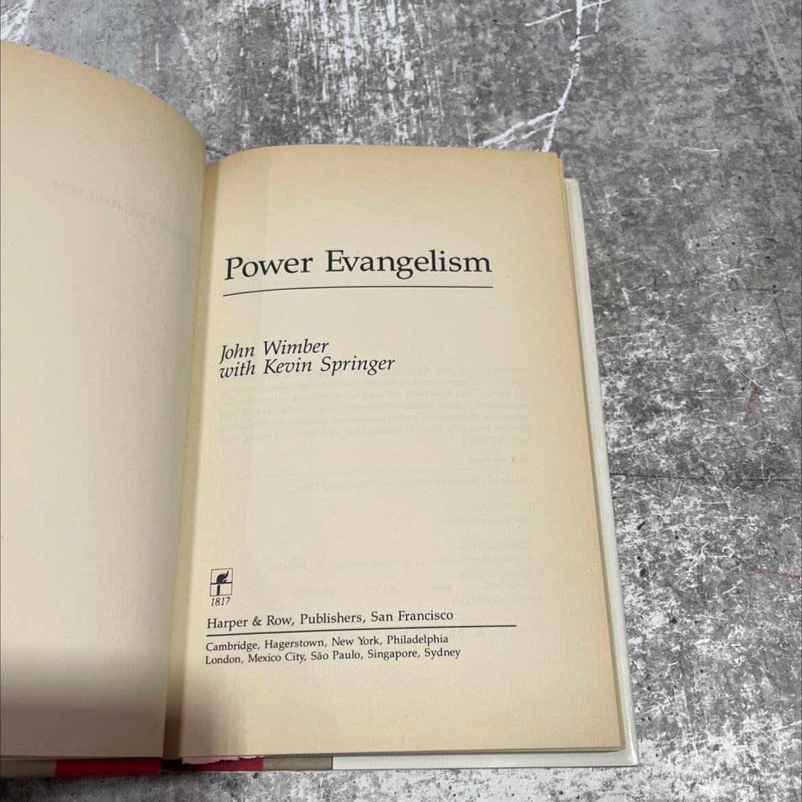 power evangelism book, by John Wimber with Kevin Springer, 1986 Hardcover image 2