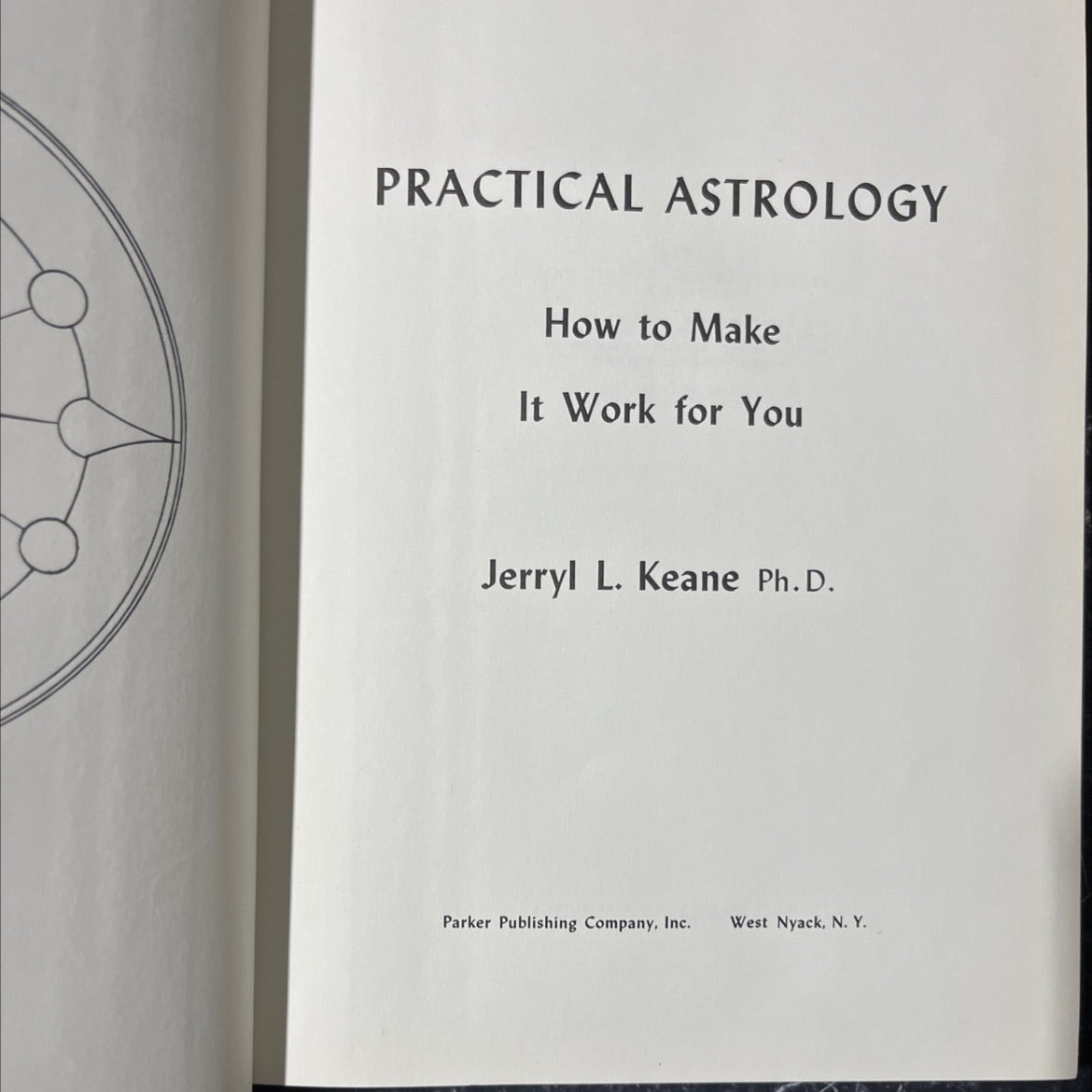 practical astrology how to make it work for you book, by jerryl l. keane ph.d., 1967 Hardcover image 2