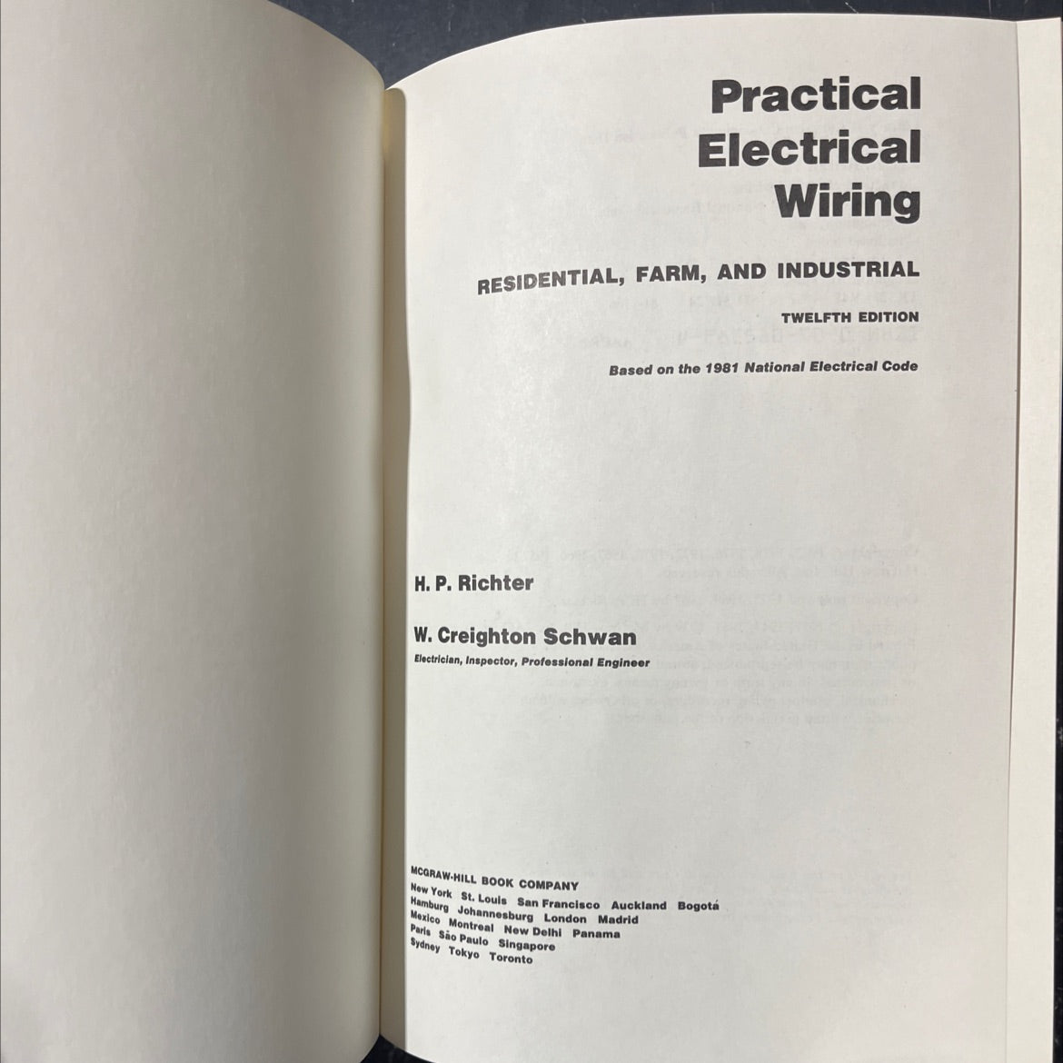 practical electrical wiring residential, farm, and industrial twelfth edition book, by h. p. richter, w. creighton image 2