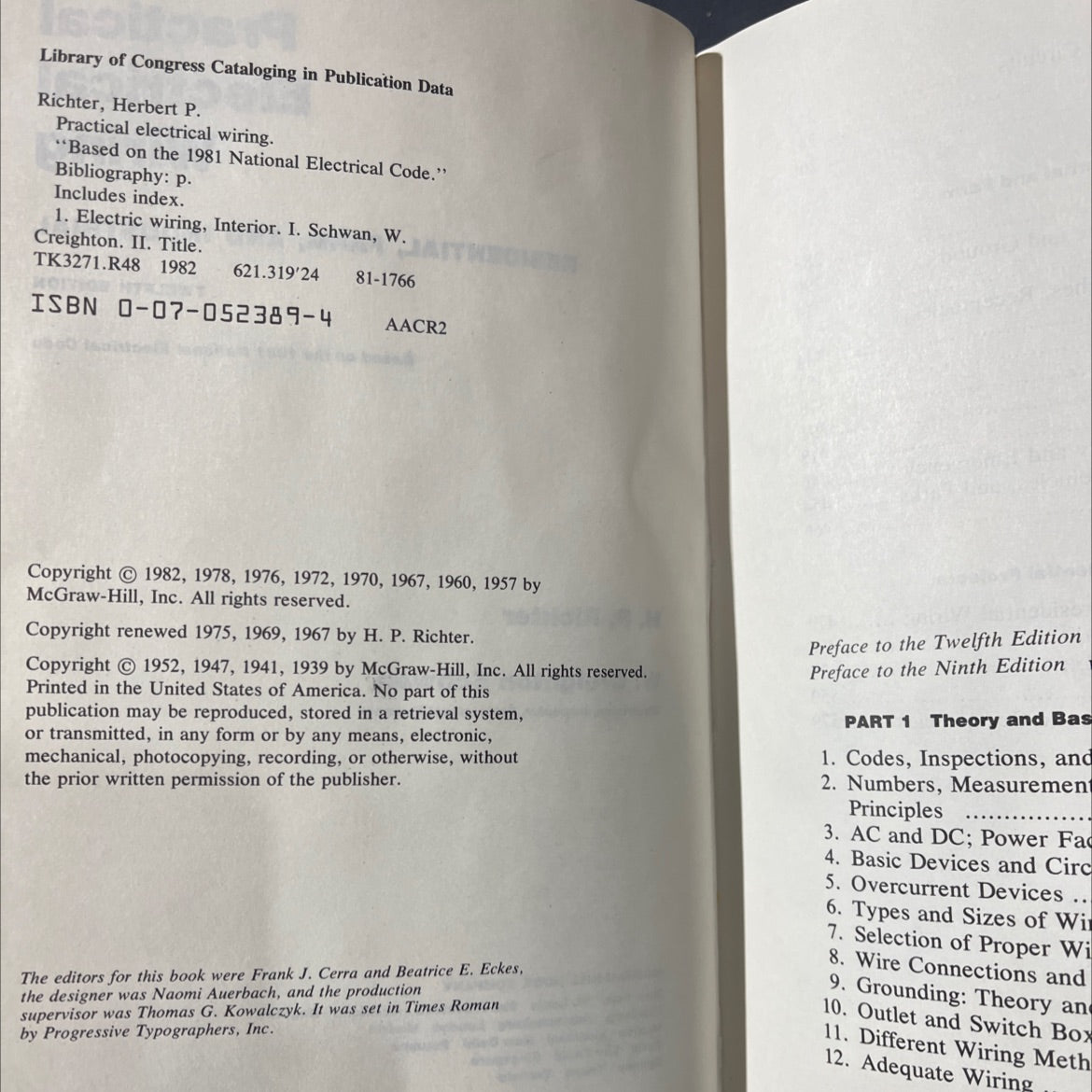 practical electrical wiring residential, farm, and industrial twelfth edition book, by h. p. richter, w. creighton image 3