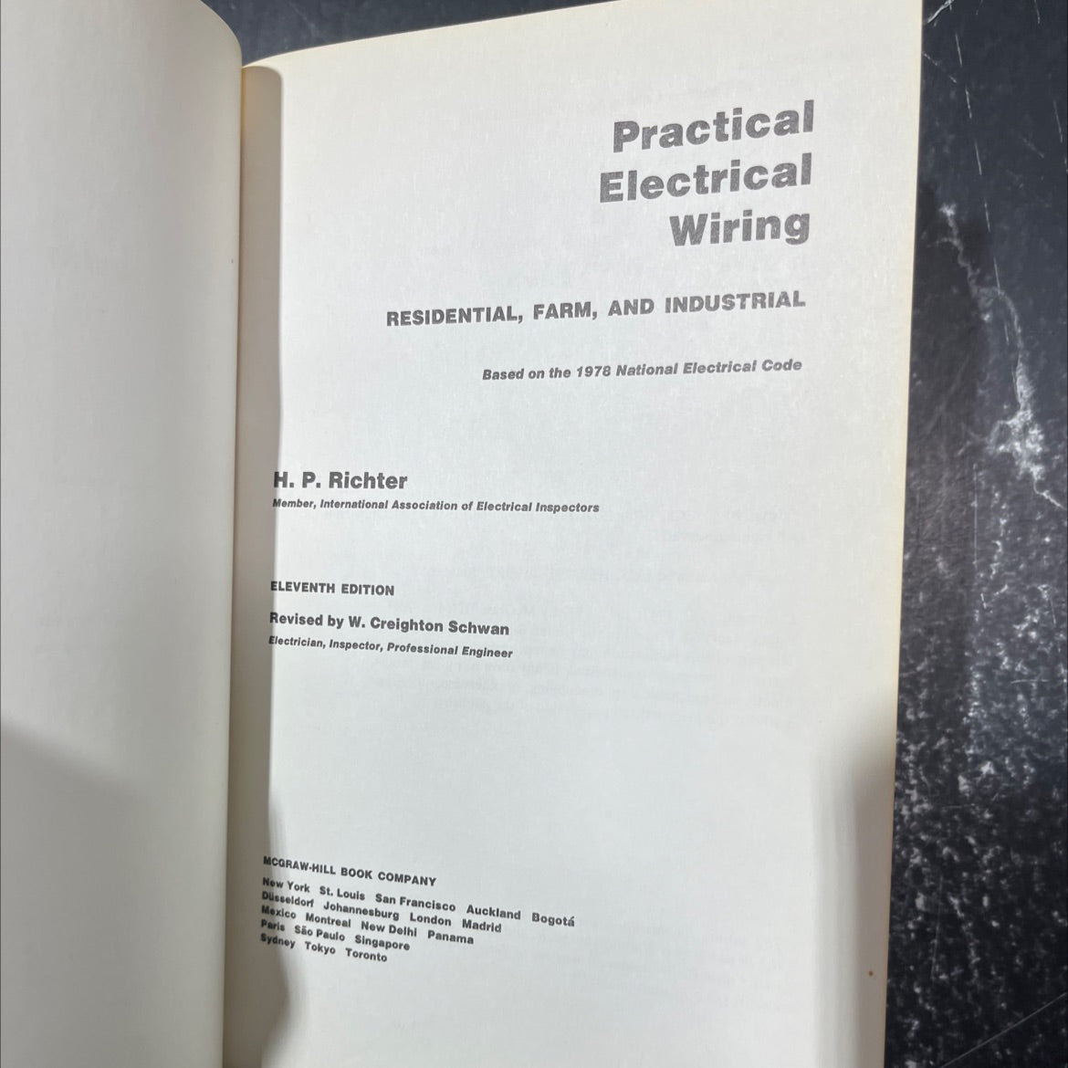 practical electrical wiring residential, farm, and industrial book, by h. p. richter, 1978 Hardcover image 2