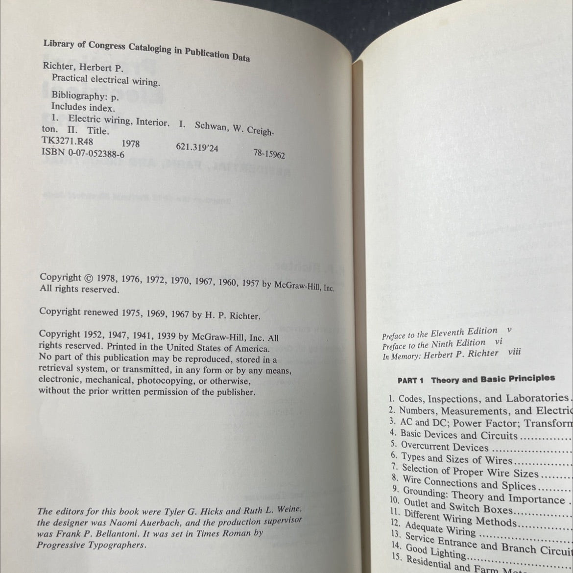 practical electrical wiring residential, farm, and industrial book, by h. p. richter, 1978 Hardcover image 3