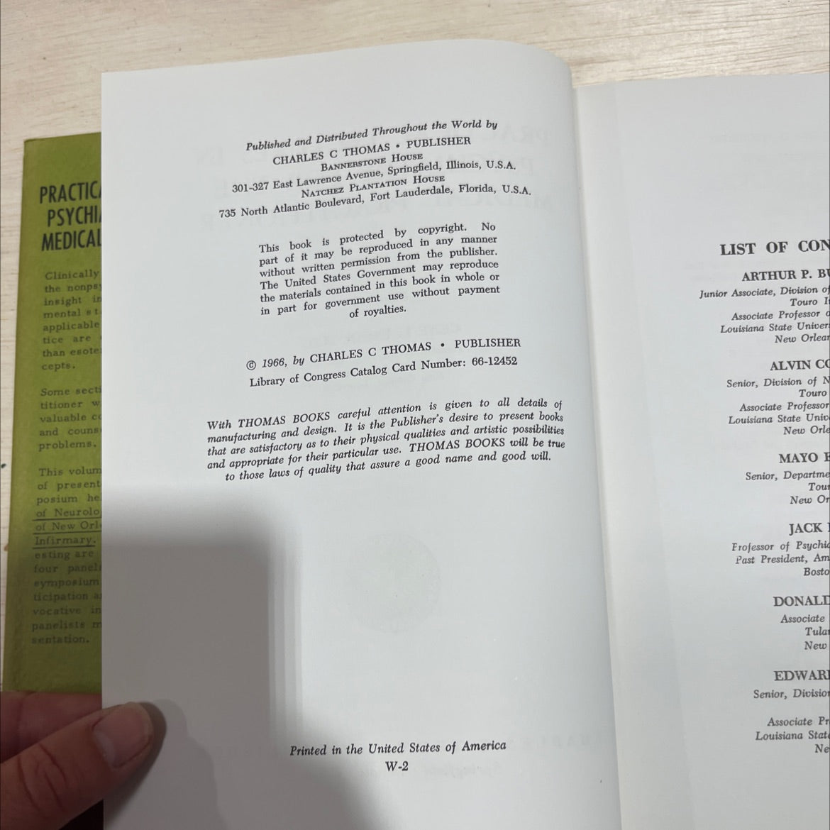 practical lectures in psychiatry for the medical practitioner book, by gene l. usdin, m.d., 1966 Hardcover image 3