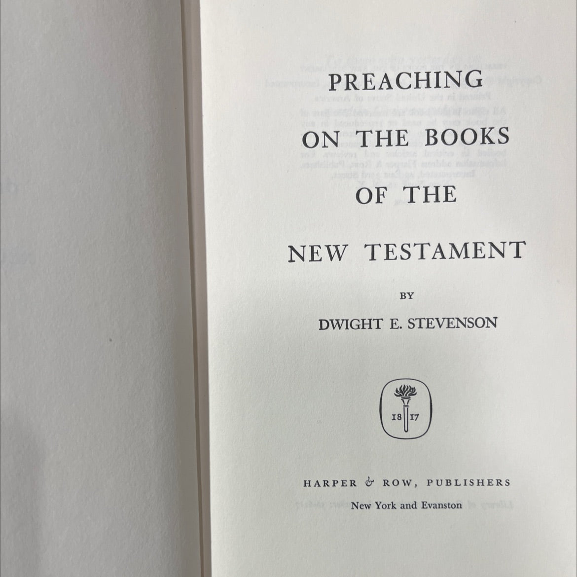 preaching on the books of the new testament book, by dwight e. stevenson, 1956 Hardcover image 2