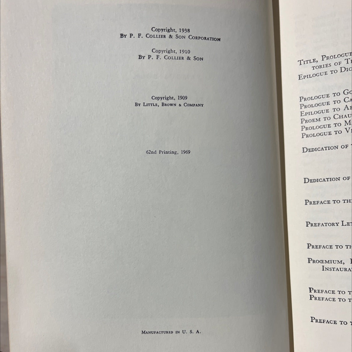 prefices and prologues to famous books with introductions and notes book, by charles w. eliot, 1938 Leather image 3