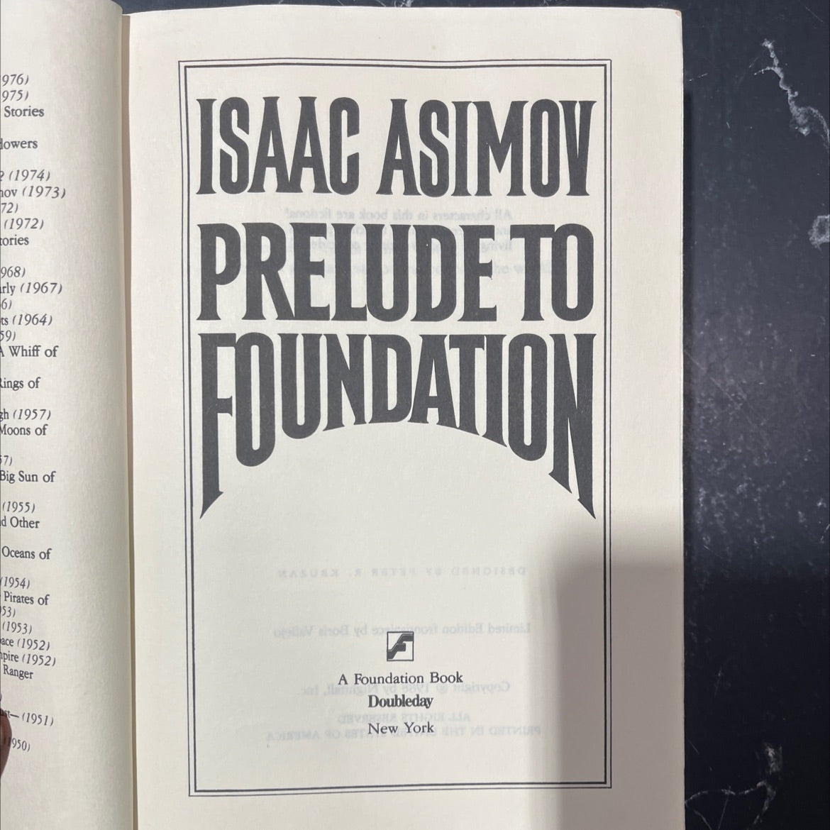 prelude to foundation book, by isaac asimov, 1988 Hardcover image 2