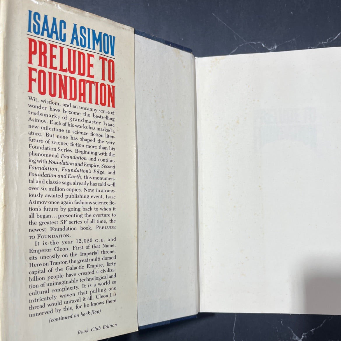 prelude to foundation book, by isaac asimov, 1988 Hardcover image 4