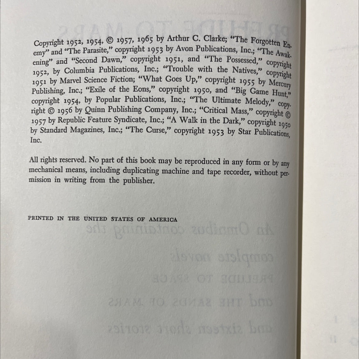 prelude to mars book, by Arthur C. Clarke, 1965 Hardcover image 3
