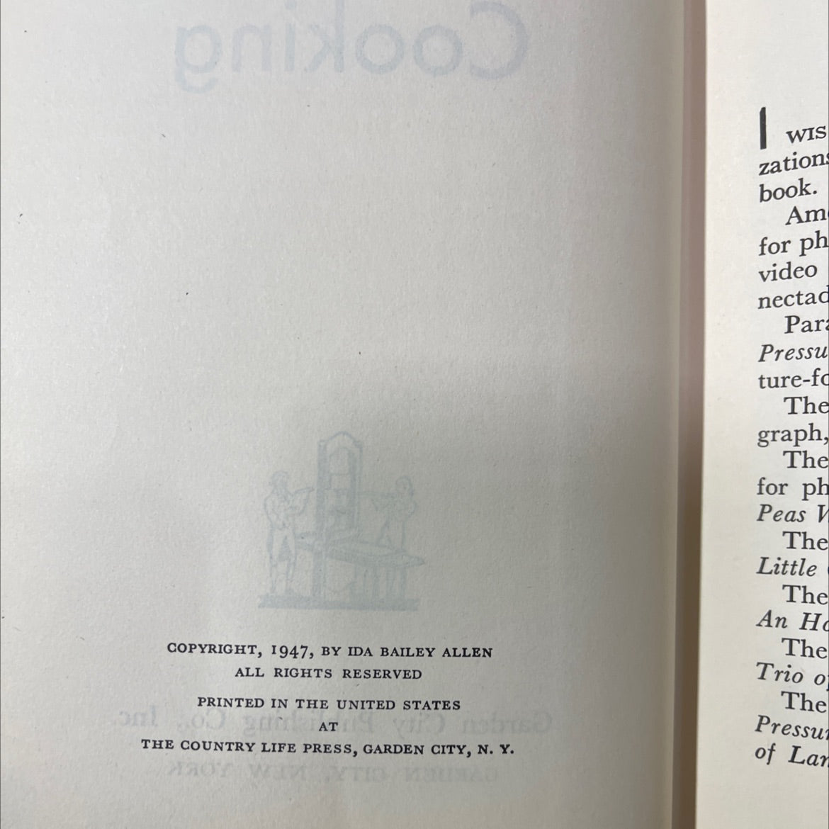 pressure cooking book, by ida bailey allen, 1947 Hardcover image 3