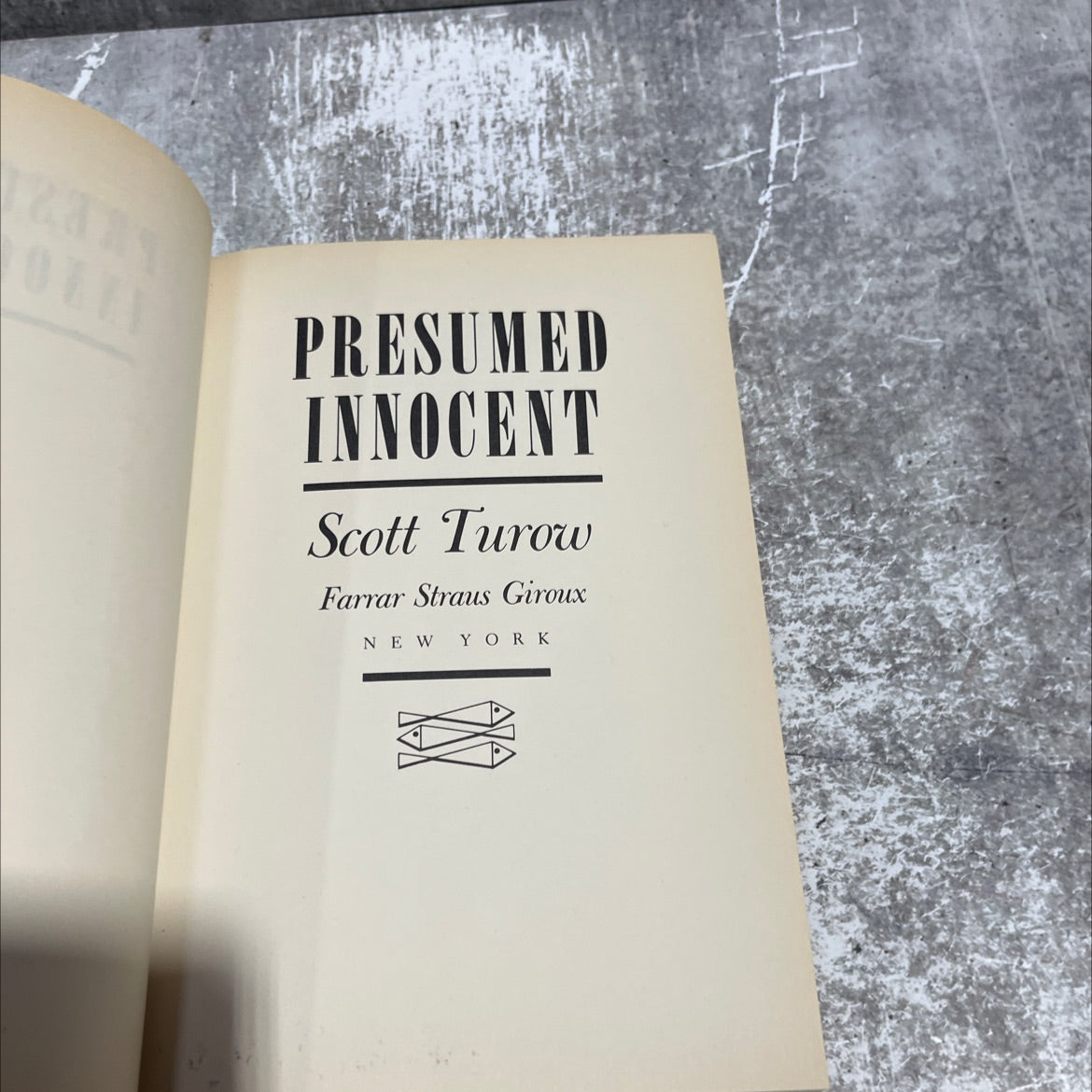 presumed innocent book, by Scott Turow, 1987 Hardcover image 2