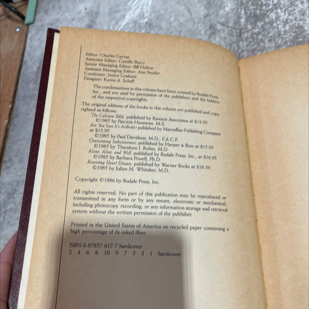 prevention's home health library of condensed books book, by various, 1986 Hardcover image 3