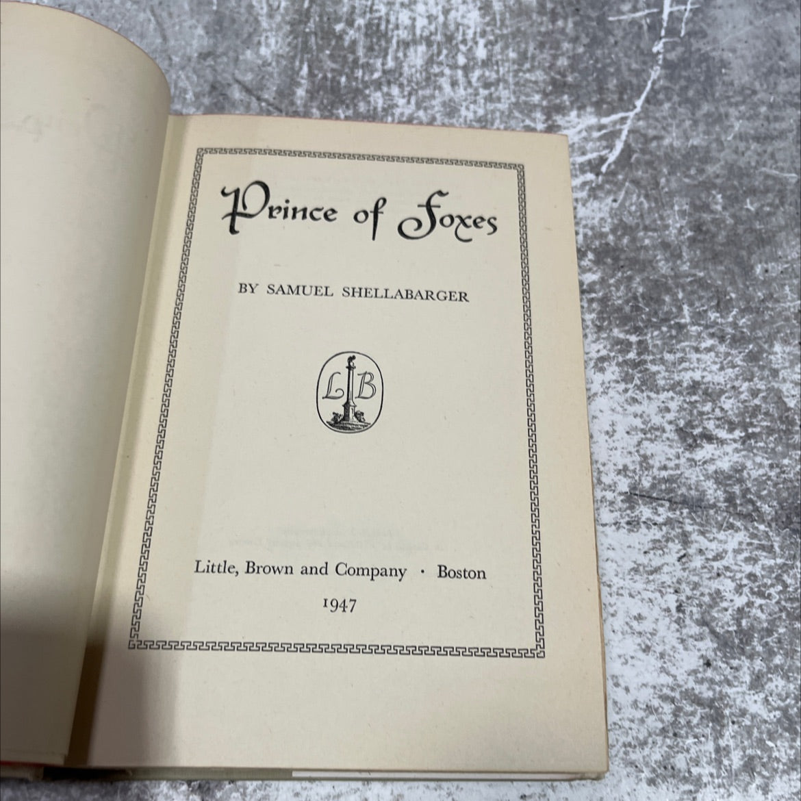 prince of foxes book, by samuel shellabarger, 1947 Hardcover image 2