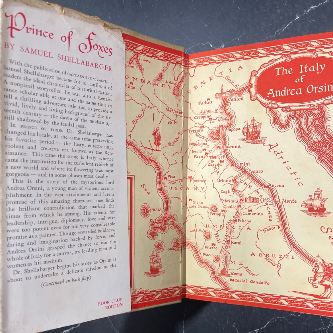 prince of foxes book, by samuel shellabarger, 1947 Hardcover image 4