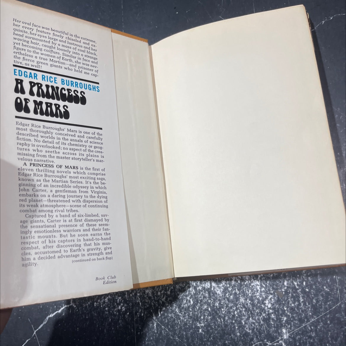 princess of mars book, by edgar rice burroughs, 1970 Hardcover image 4