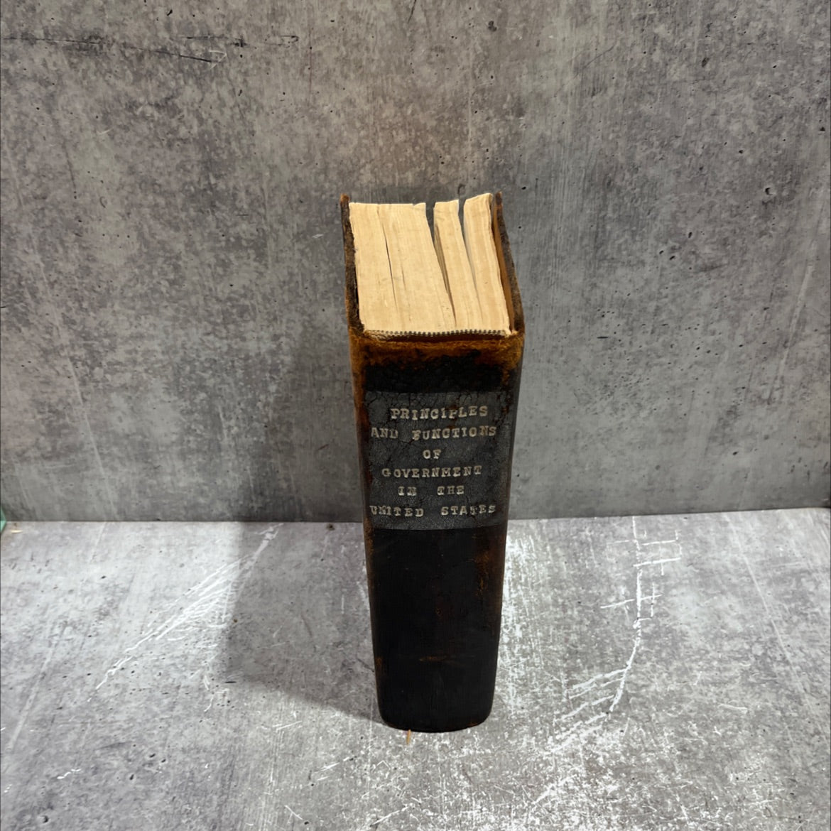 principles and functions of government in the united states book, by w. leon godshall, 1948 Leather image 4