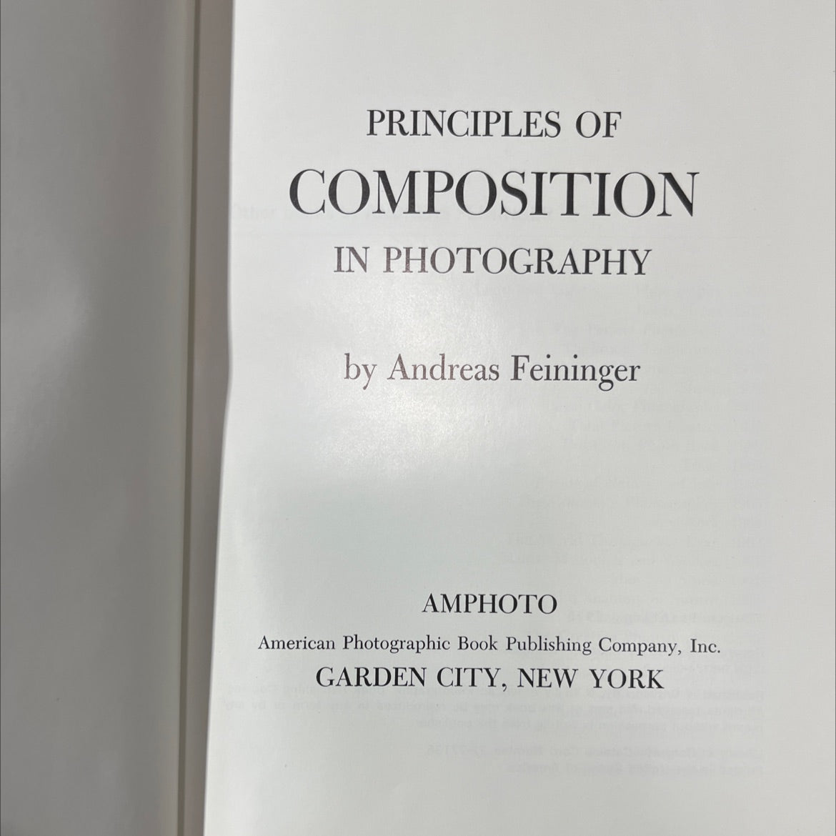 principles of composition in photography book, by andreas feininger, 1978 Hardcover image 2