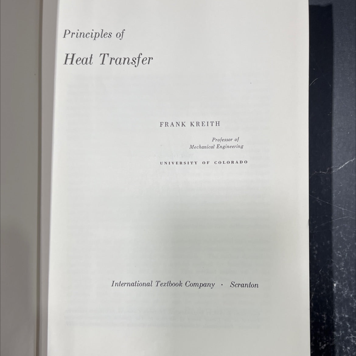 principles of heat transfer book, by frank kreith, 1960 Hardcover image 2