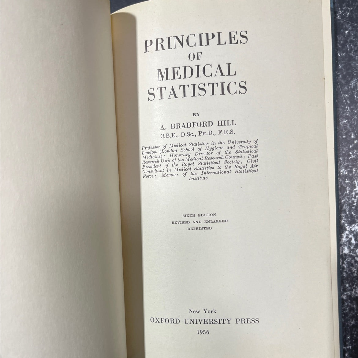 principles of medical statistics book, by a. bradford hill, 1956 Hardcover image 2