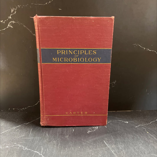 principles of microbiology book, by charles f. carter, 1951 Hardcover image 1