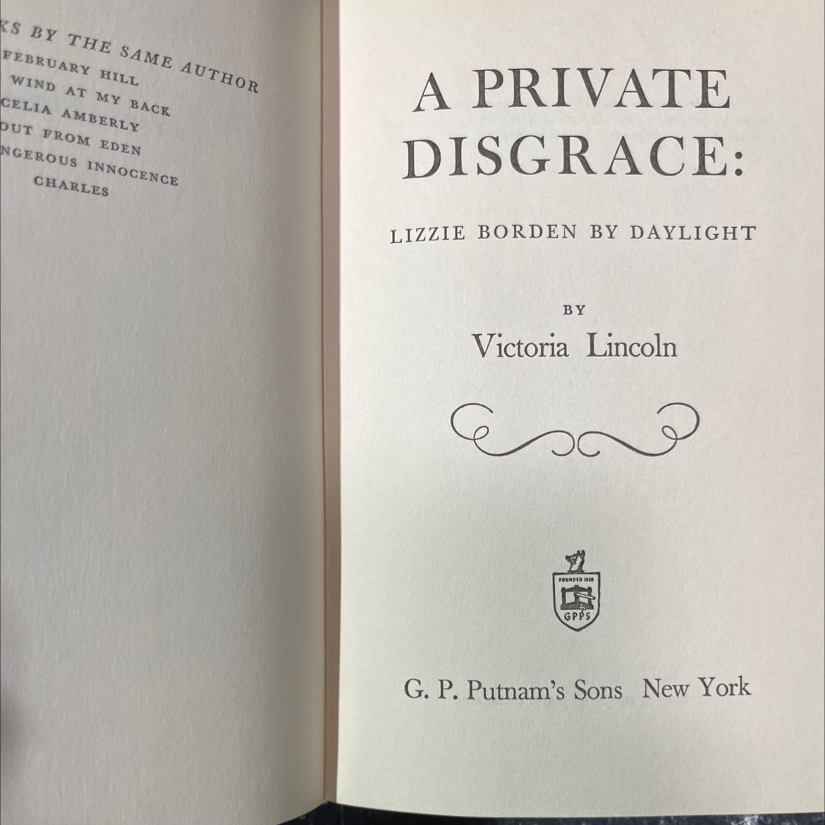 private disgrace: lizzie borden by daylight book, by victoria lincoln, 1967 Hardcover image 2
