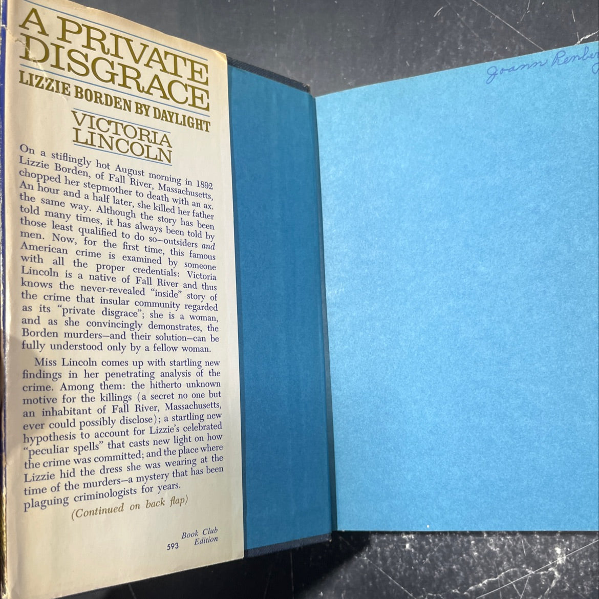 private disgrace: lizzie borden by daylight book, by victoria lincoln, 1967 Hardcover image 4