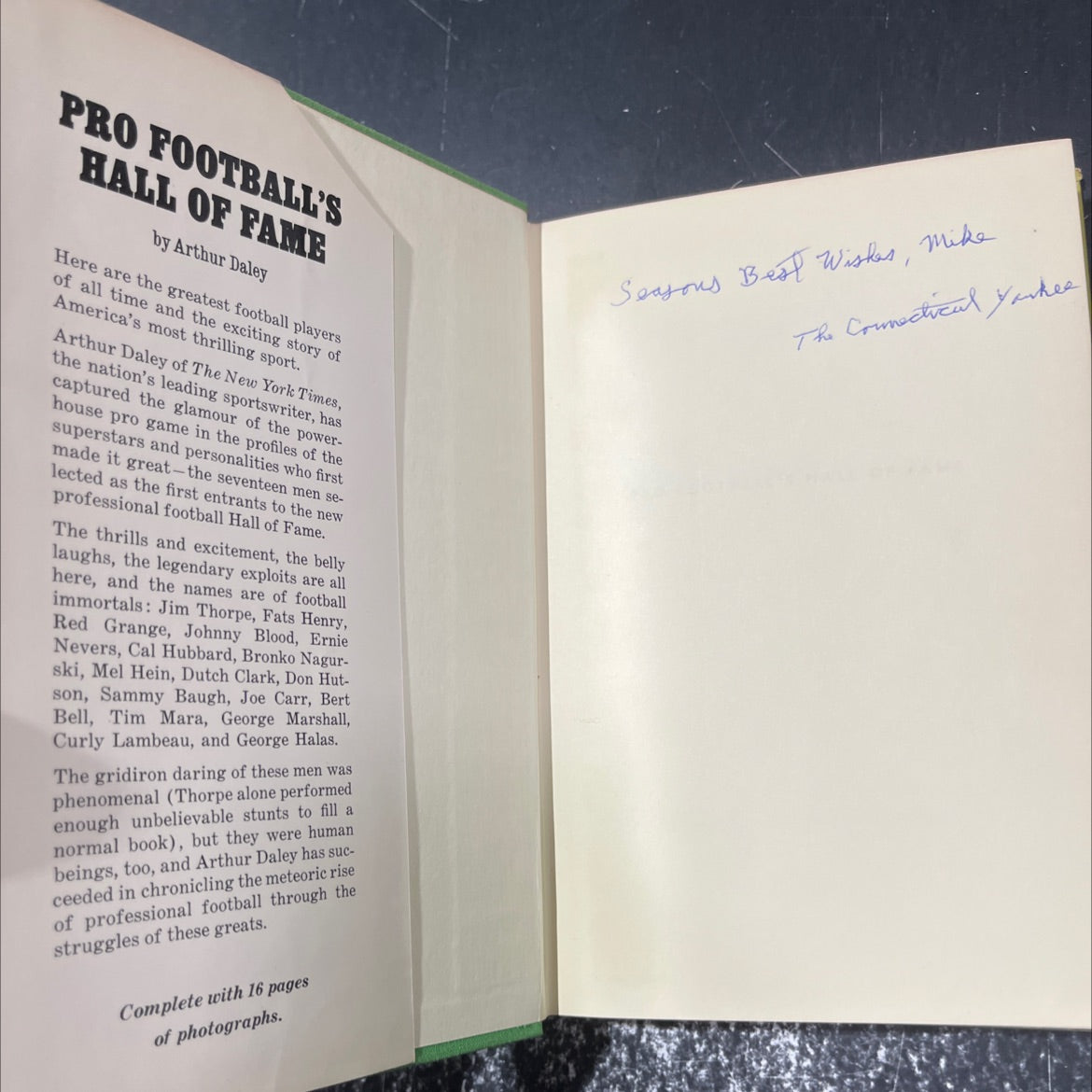 pro football's the official book book, by Arthur Daley, 1968 Hardcover image 4