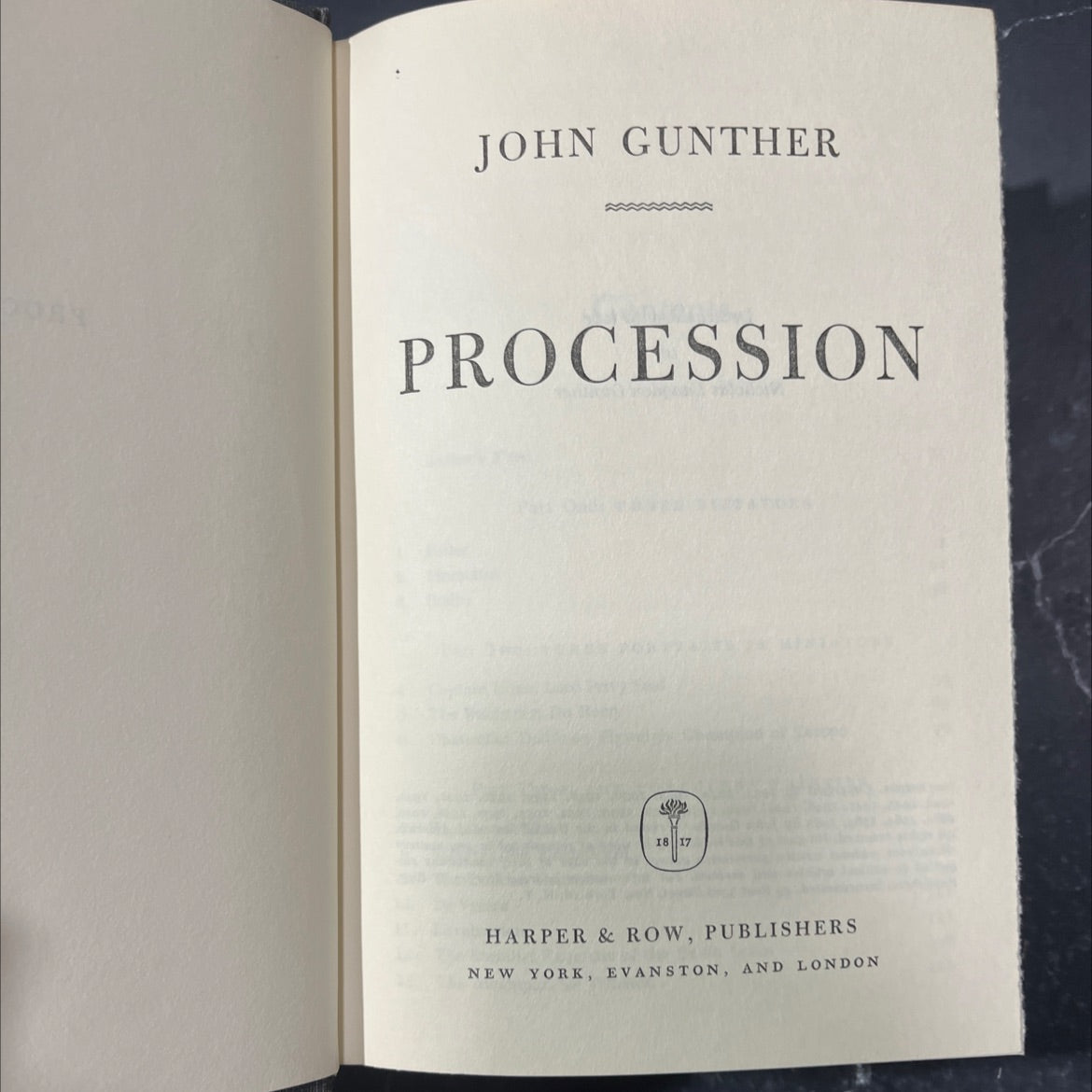 procession book, by john gunther, 1965 Hardcover image 2