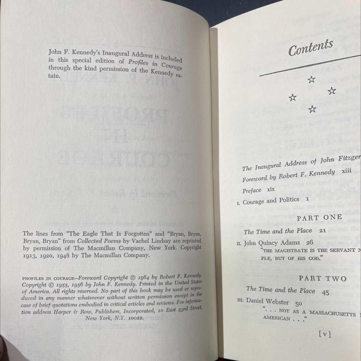 profiles in courage book, by john f. kennedy, 1964 Hardcover image 3
