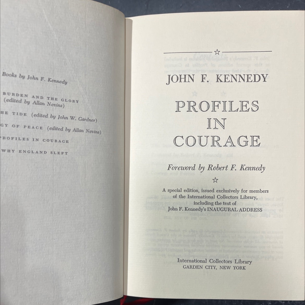 profiles in courage book, by john f. kennedy, 1964 Hardcover image 2
